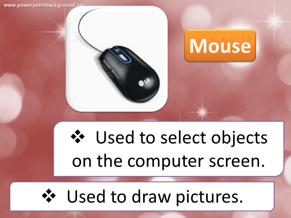 Used to select objects on the computer screen.