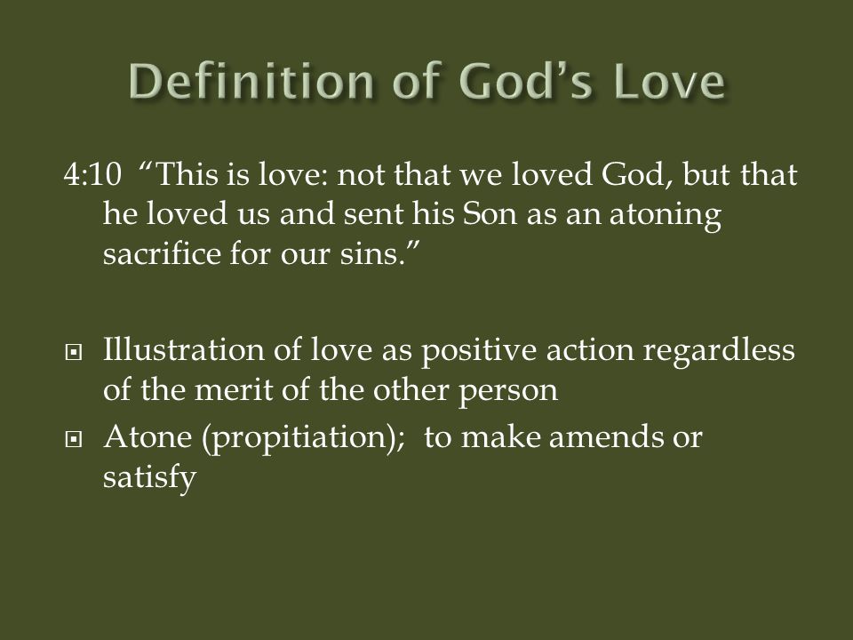 Definition of God’s Love