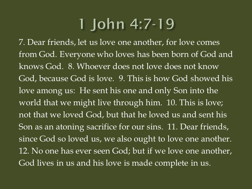 1 John 4:7-19