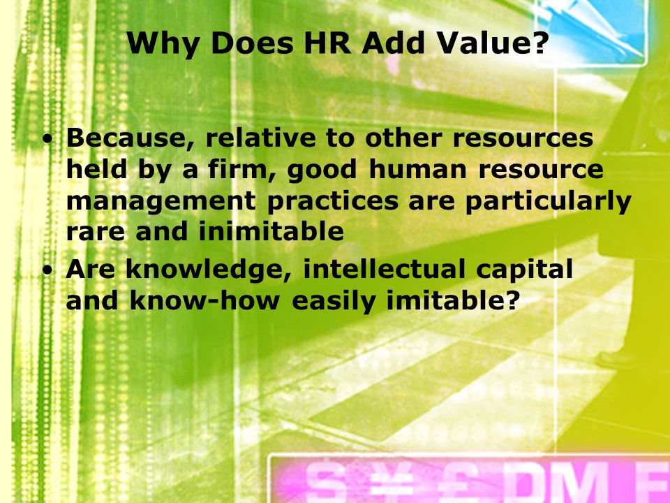 Why Does HR Add Value