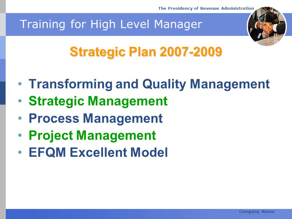 Training for High Level Manager