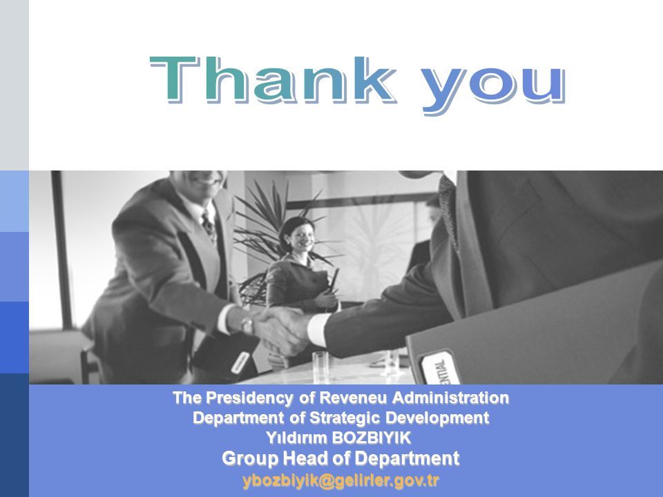 Thank you Group Head of Department