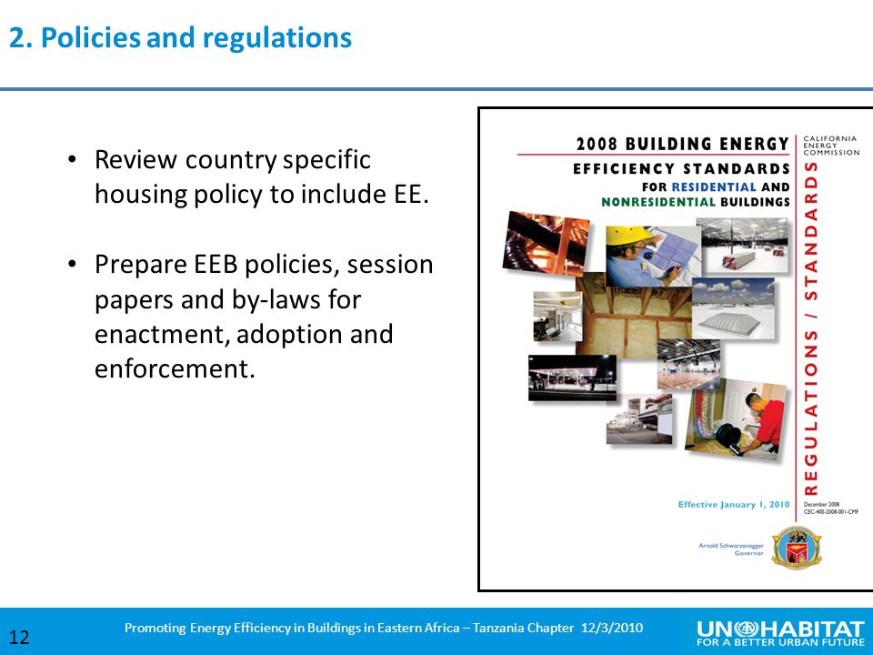 2. Policies and regulations