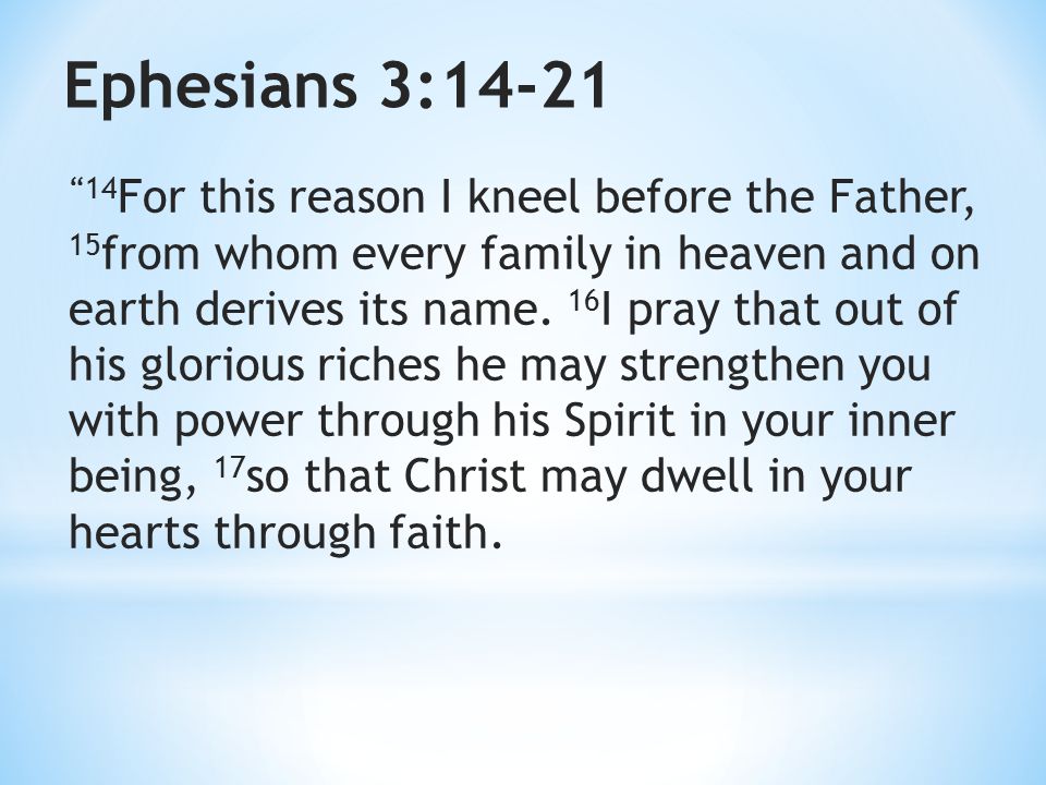 Ephesians 3:14-21