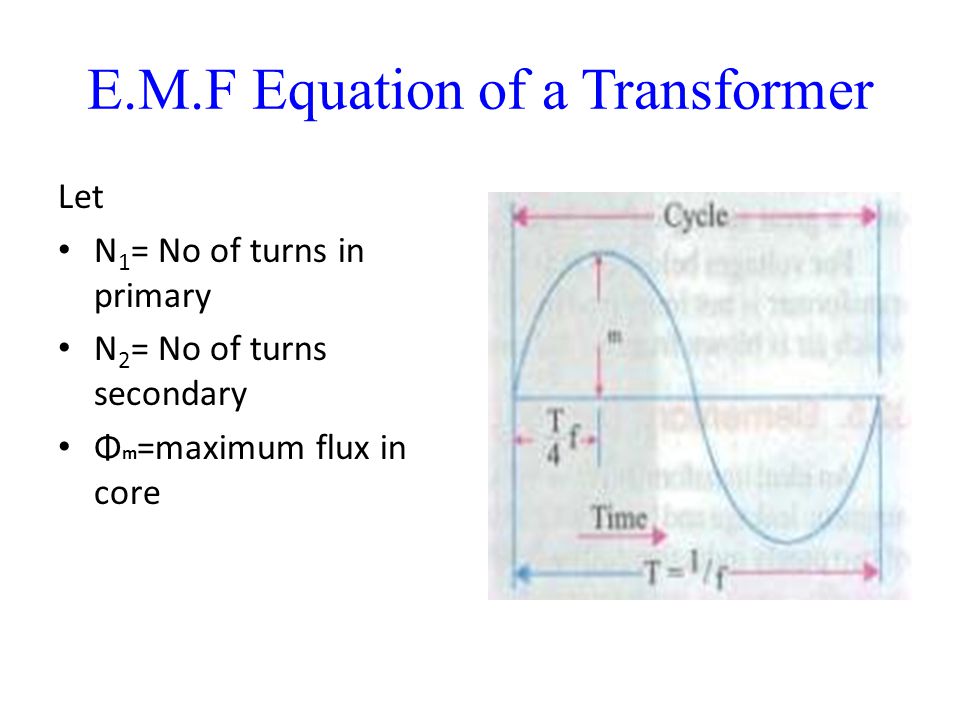 E.M.F Equation of a Transformer