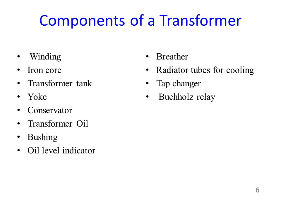 Components of a Transformer