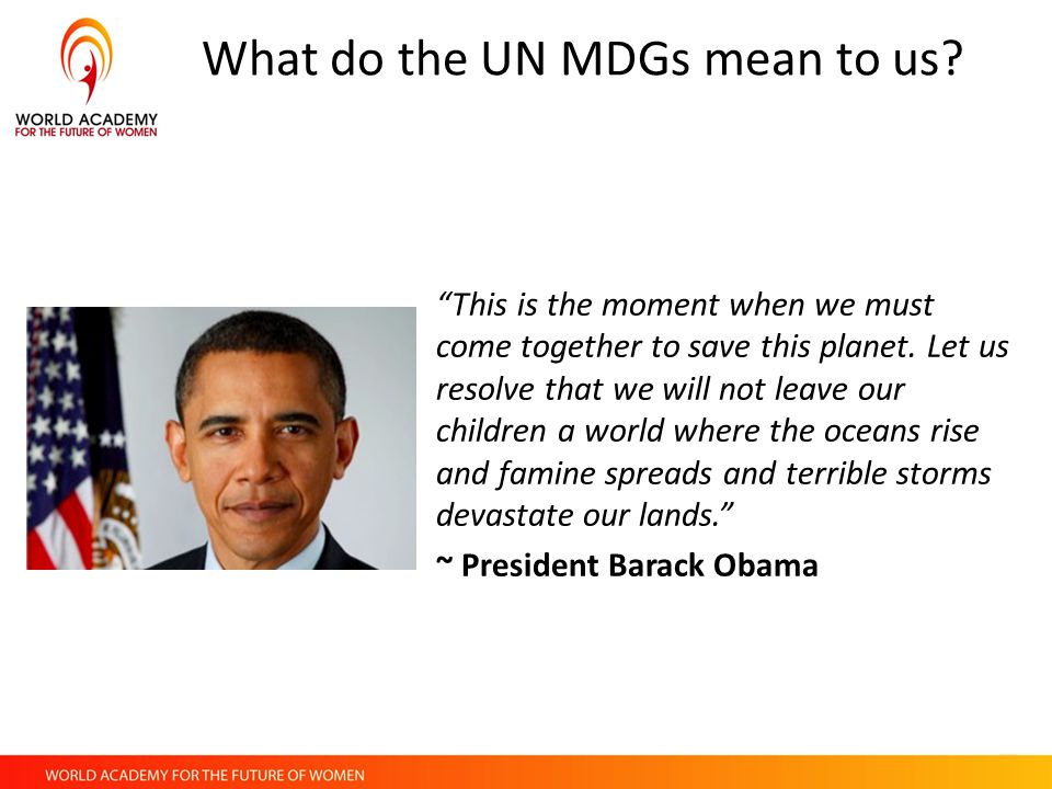 What do the UN MDGs mean to us