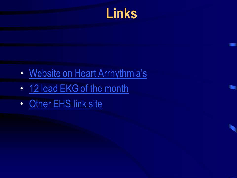 Links Website on Heart Arrhythmia’s 12 lead EKG of the month