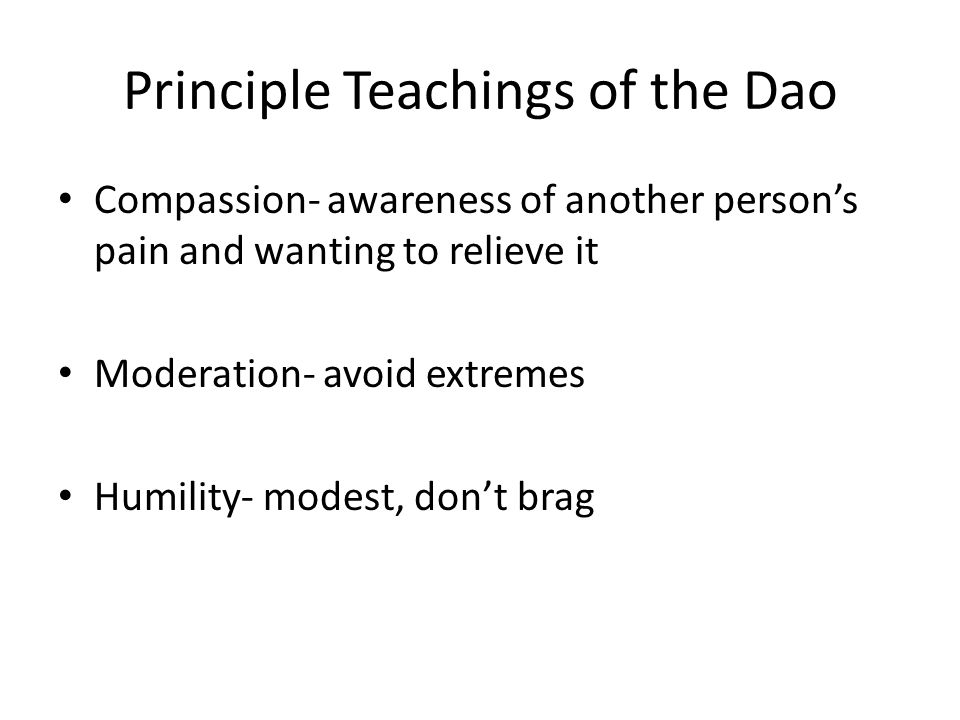 Principle Teachings of the Dao