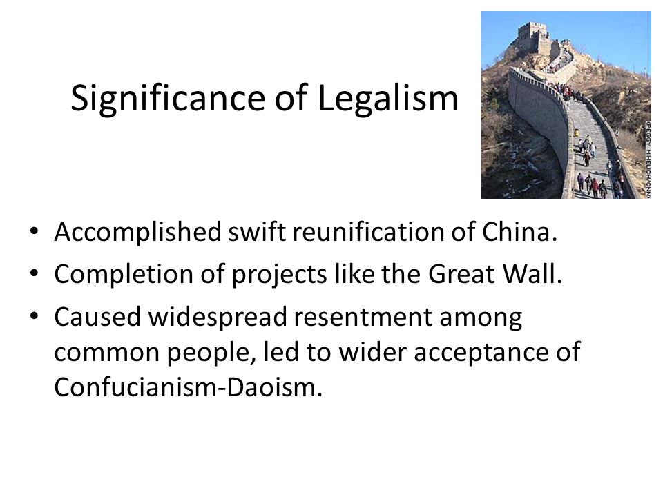 Significance of Legalism