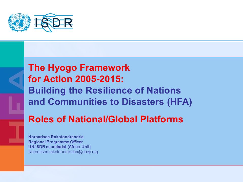 Roles of National/Global Platforms