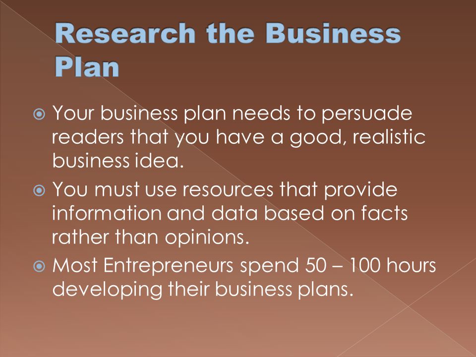 Research the Business Plan
