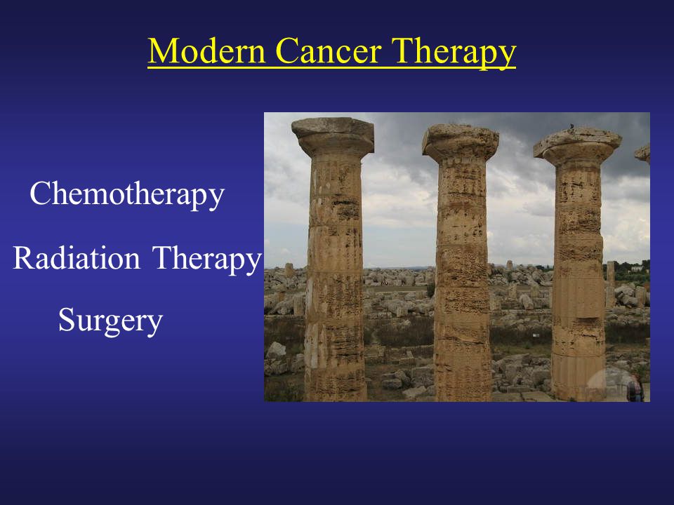 Modern Cancer Therapy Chemotherapy Radiation Therapy Surgery