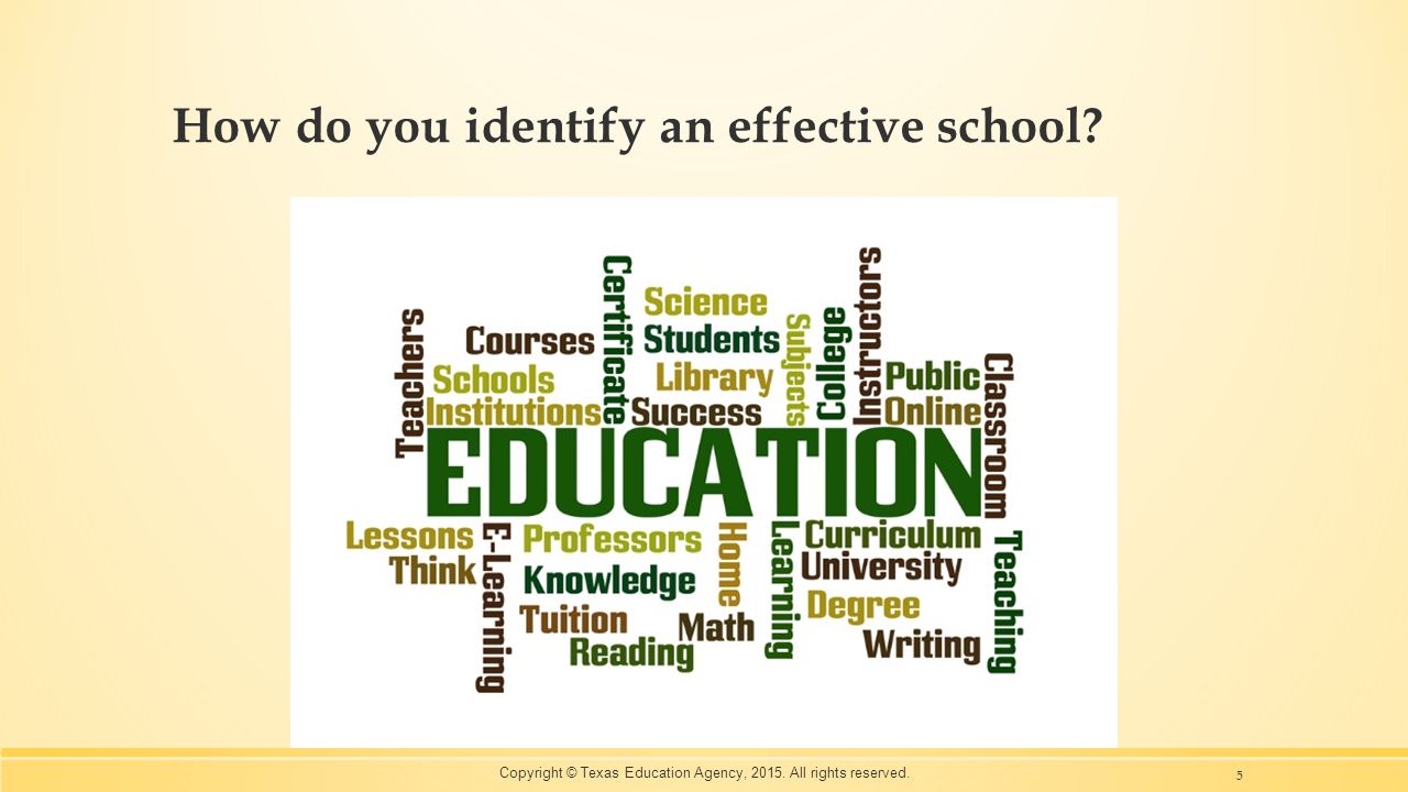 How do you identify an effective school