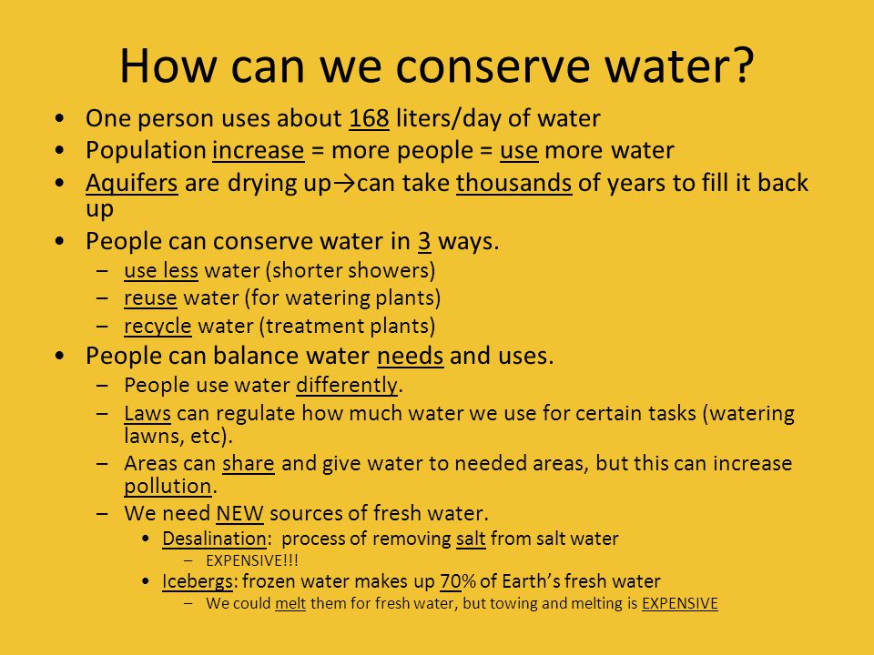 How can we conserve water