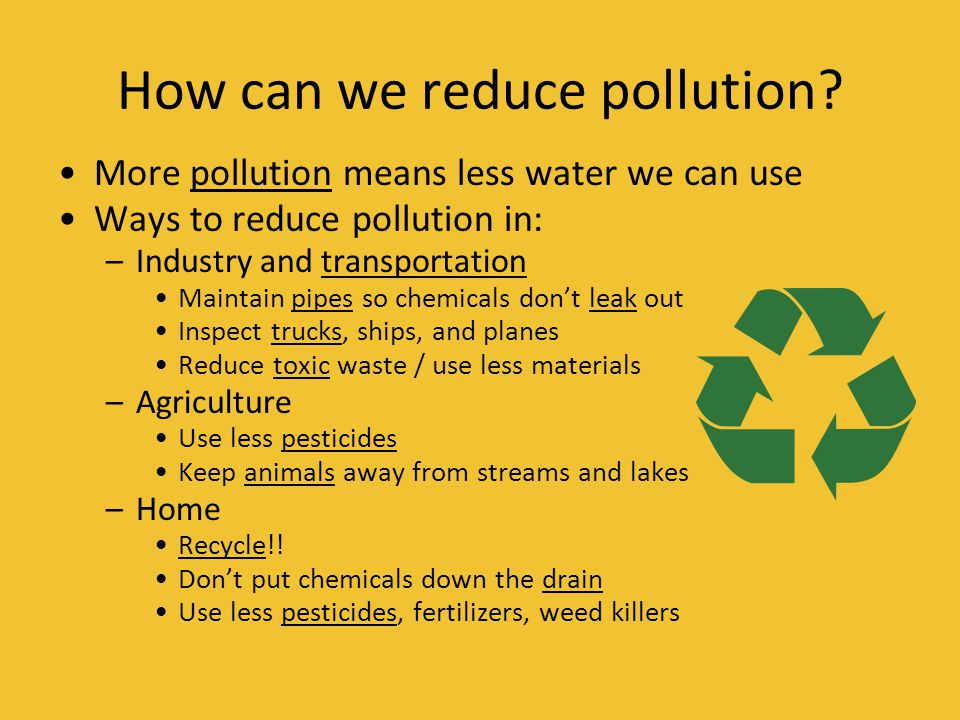 How can we reduce pollution