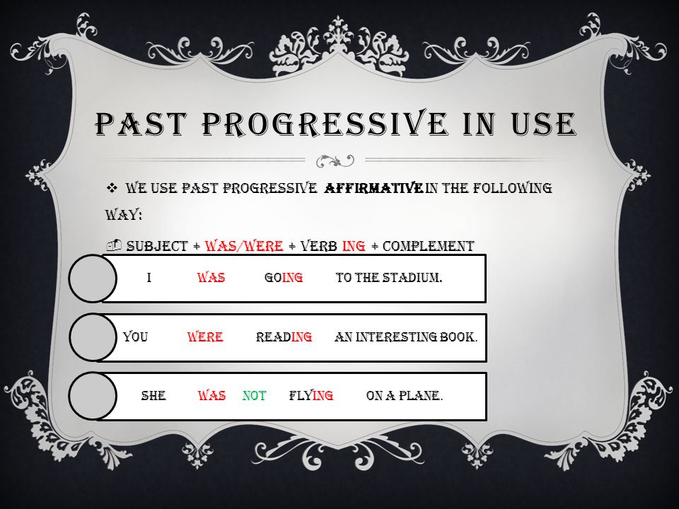 Past progressive in use
