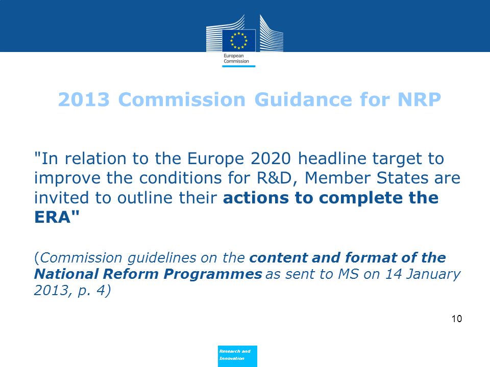 2013 Commission Guidance for NRP