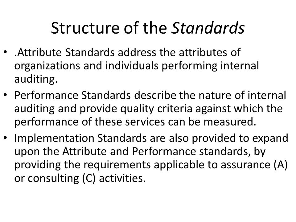 Structure of the Standards