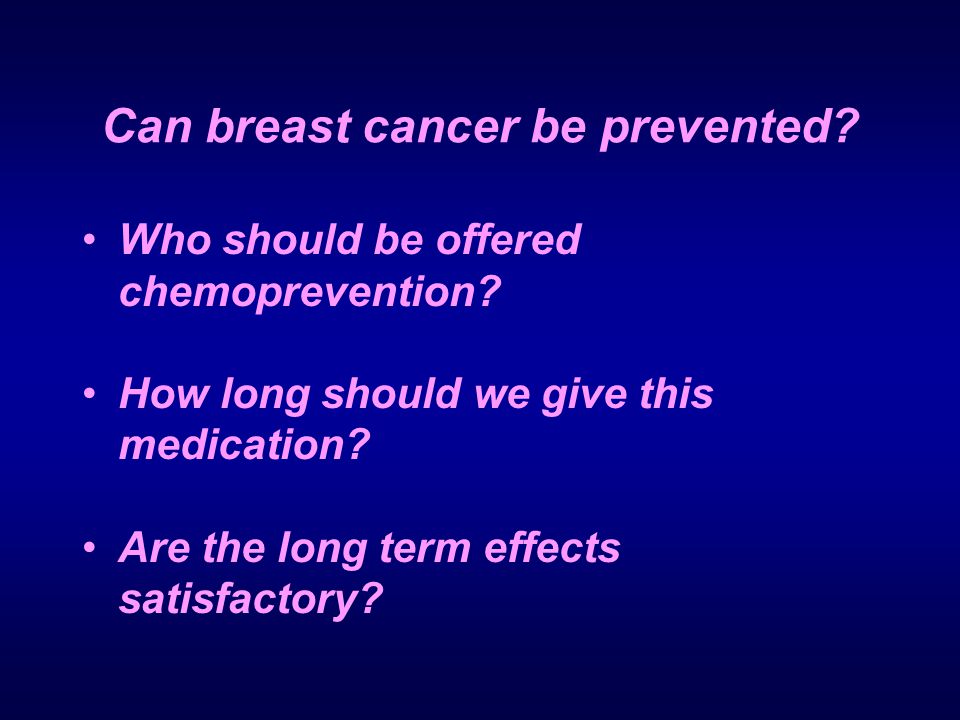 Can breast cancer be prevented