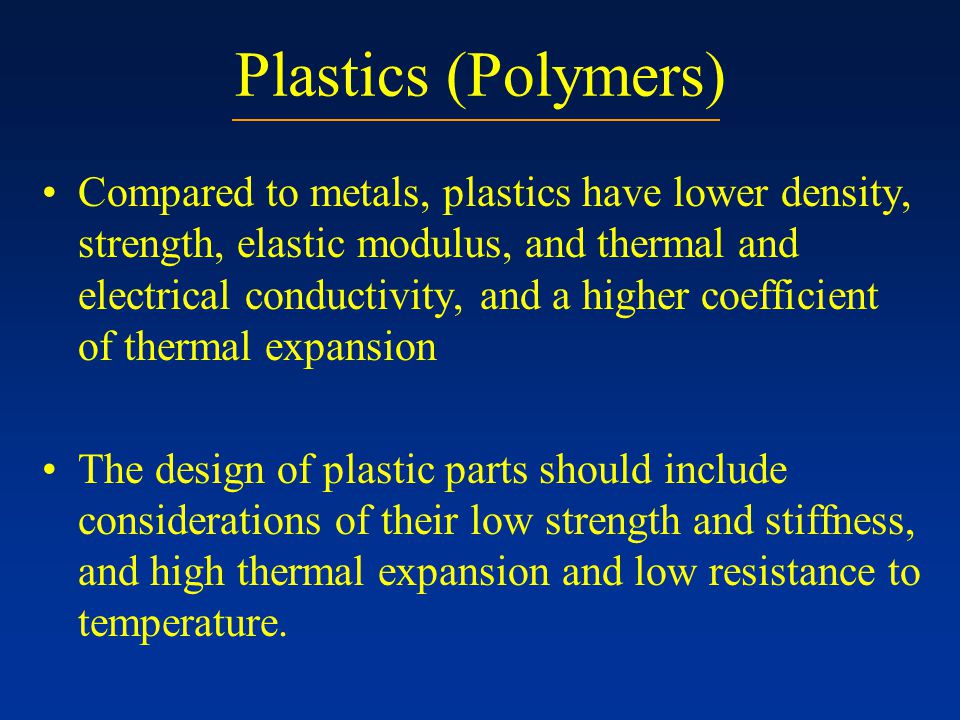 Plastics (Polymers)