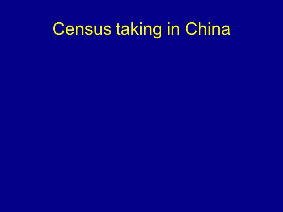 Census taking in China