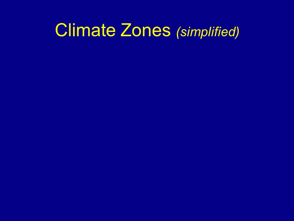 Climate Zones (simplified)