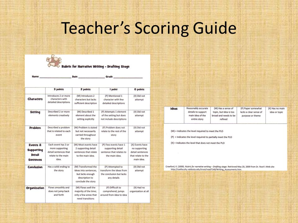 Teacher’s Scoring Guide