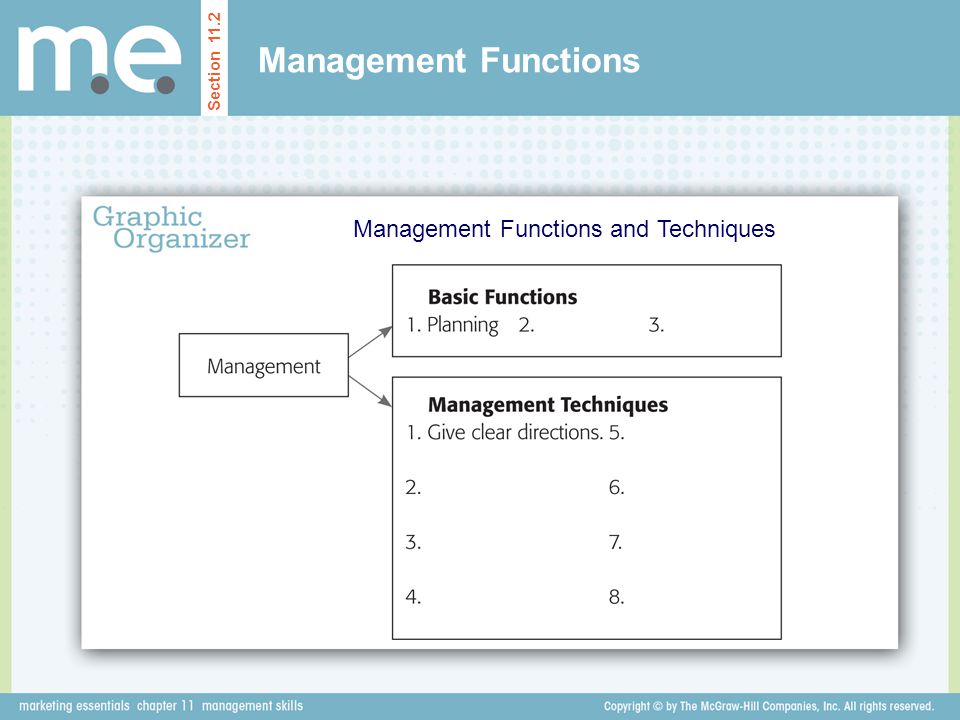 Management Functions and Techniques