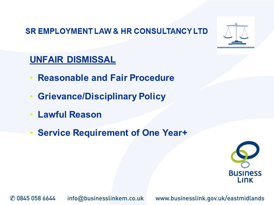 Reasonable and Fair Procedure Grievance/Disciplinary Policy