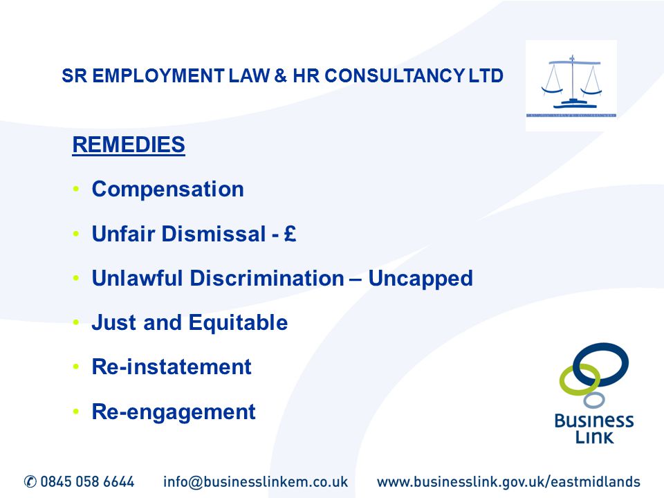 Unlawful Discrimination – Uncapped Just and Equitable Re-instatement