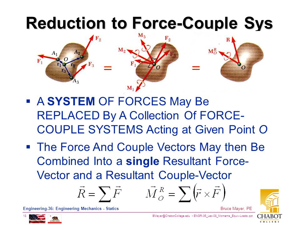 Reduction to Force-Couple Sys
