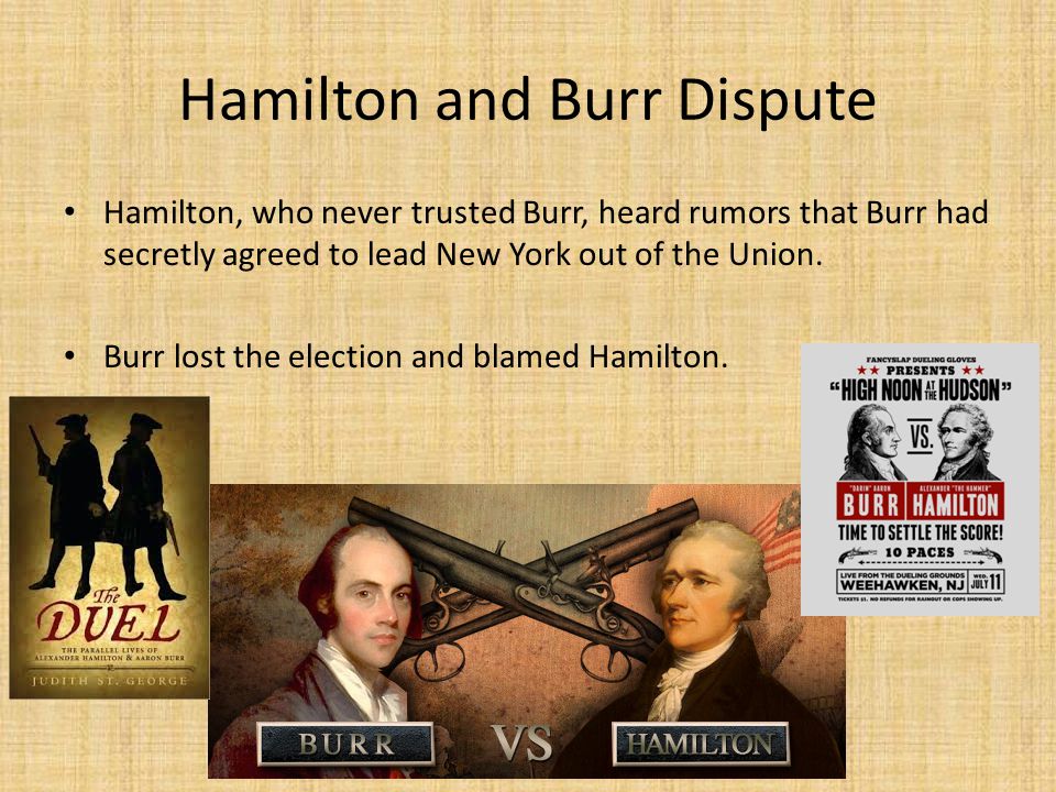 Hamilton and Burr Dispute