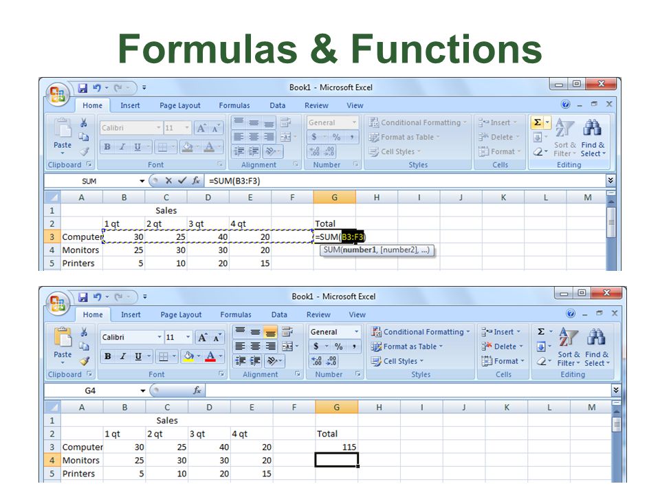 Formulas & Functions
