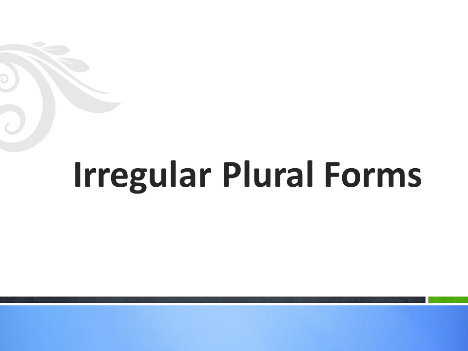 Irregular Plural Forms