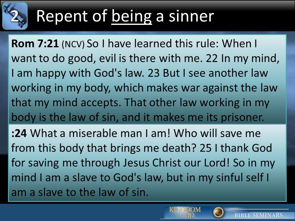 Repent of being a sinner 2