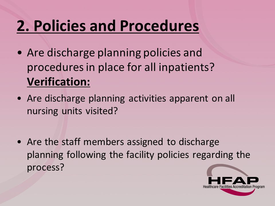 2. Policies and Procedures