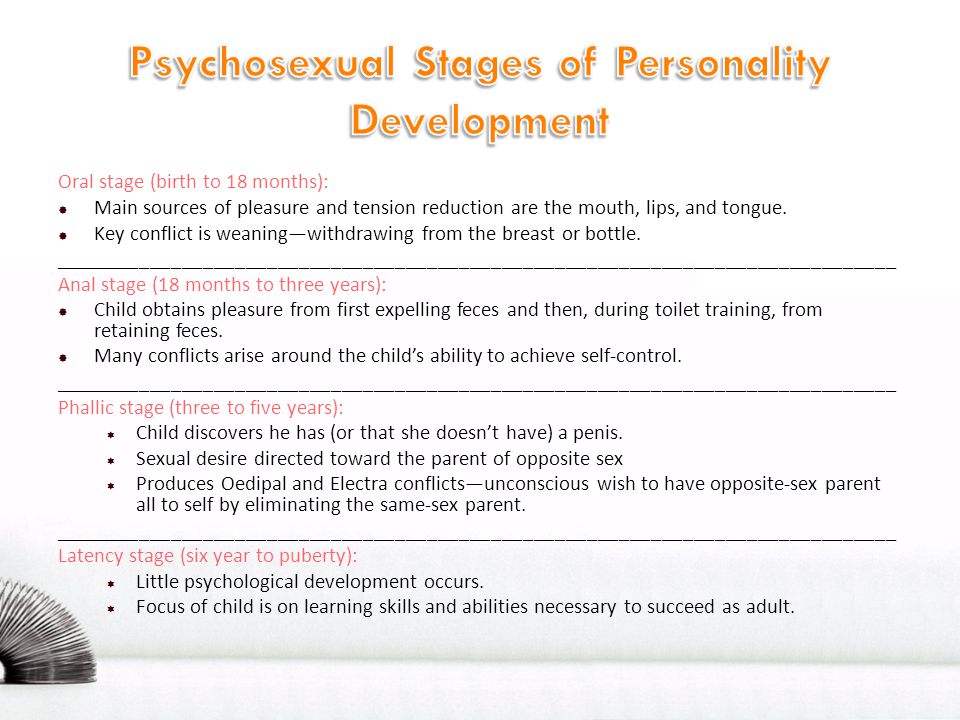Psychosexual Stages of Personality Development