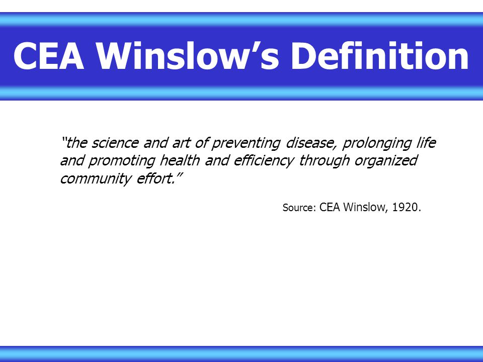 CEA Winslow’s Definition