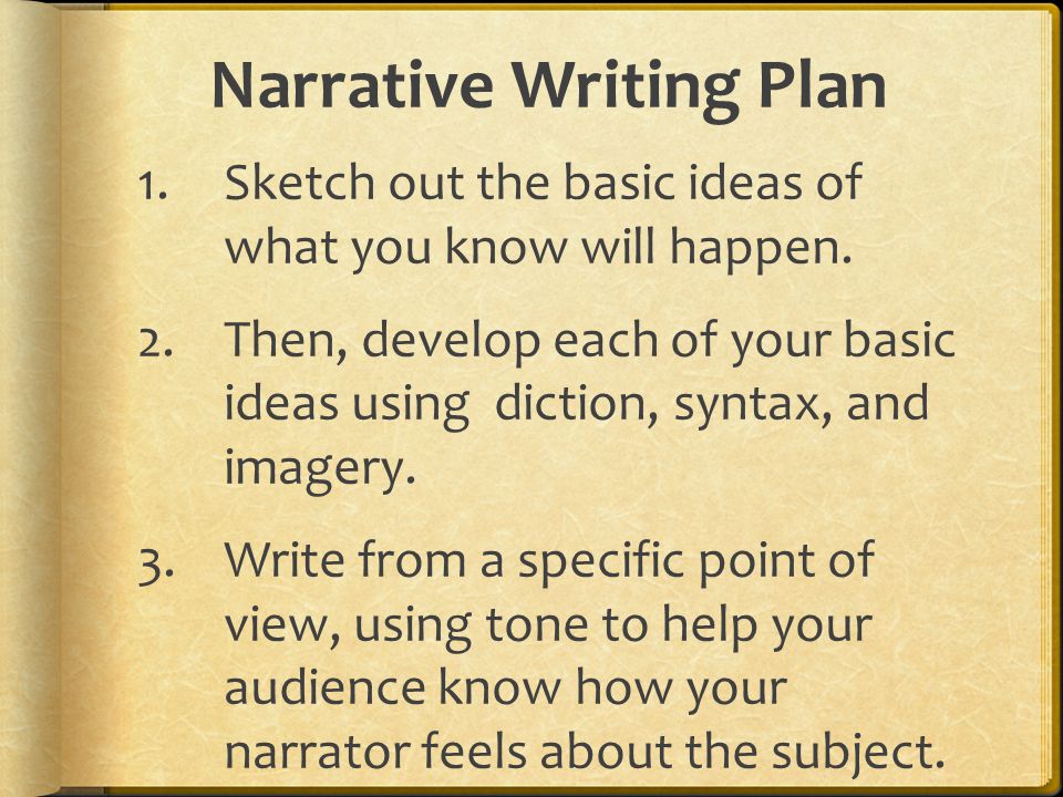 Narrative Writing Plan