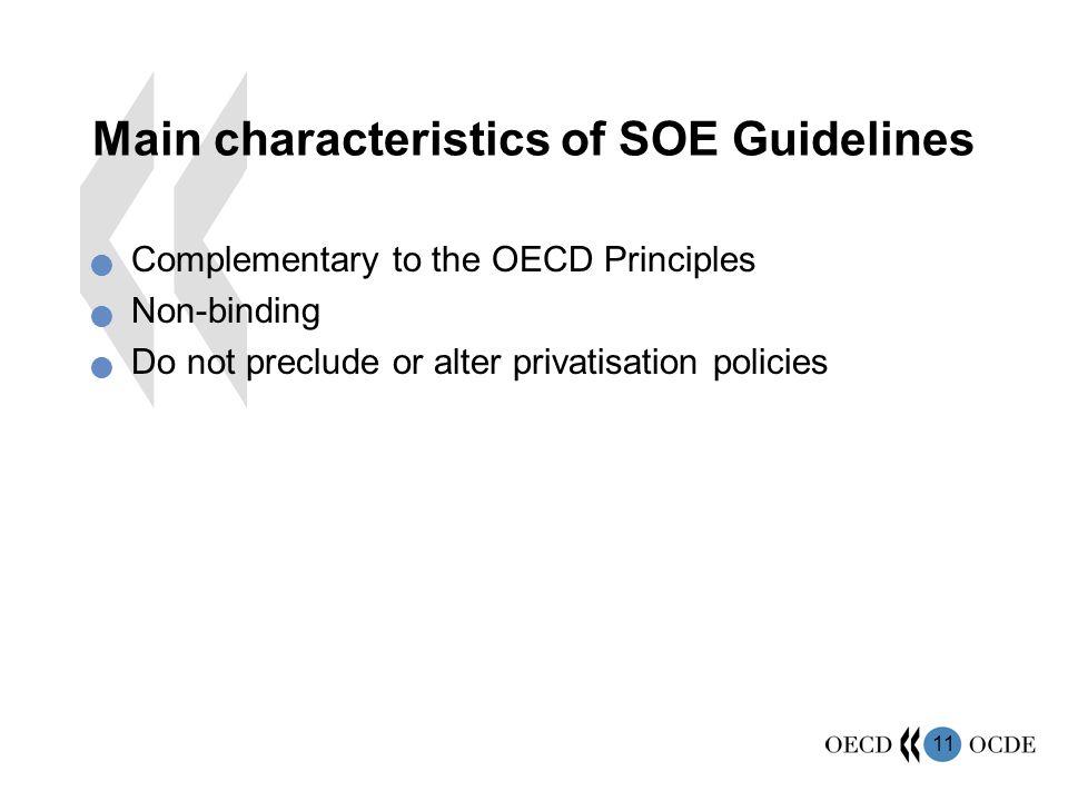 Main characteristics of SOE Guidelines