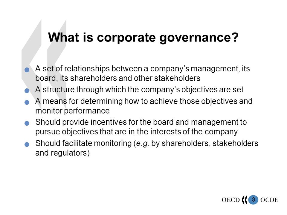 What is corporate governance