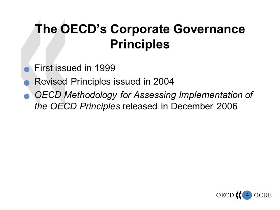 The OECD’s Corporate Governance Principles