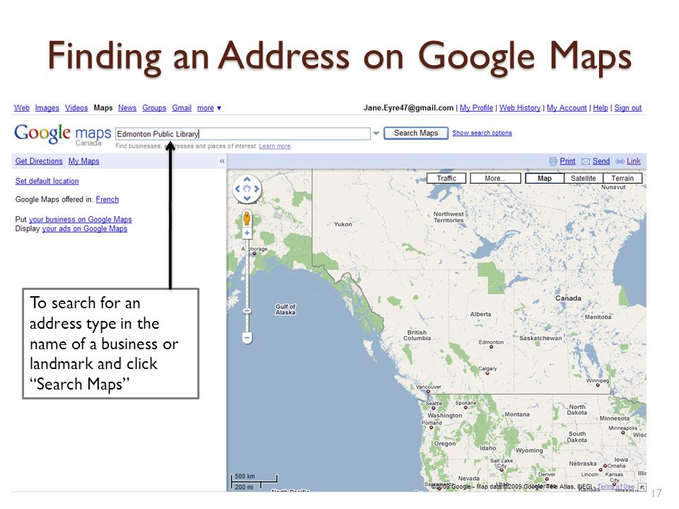 Finding an Address on Google Maps