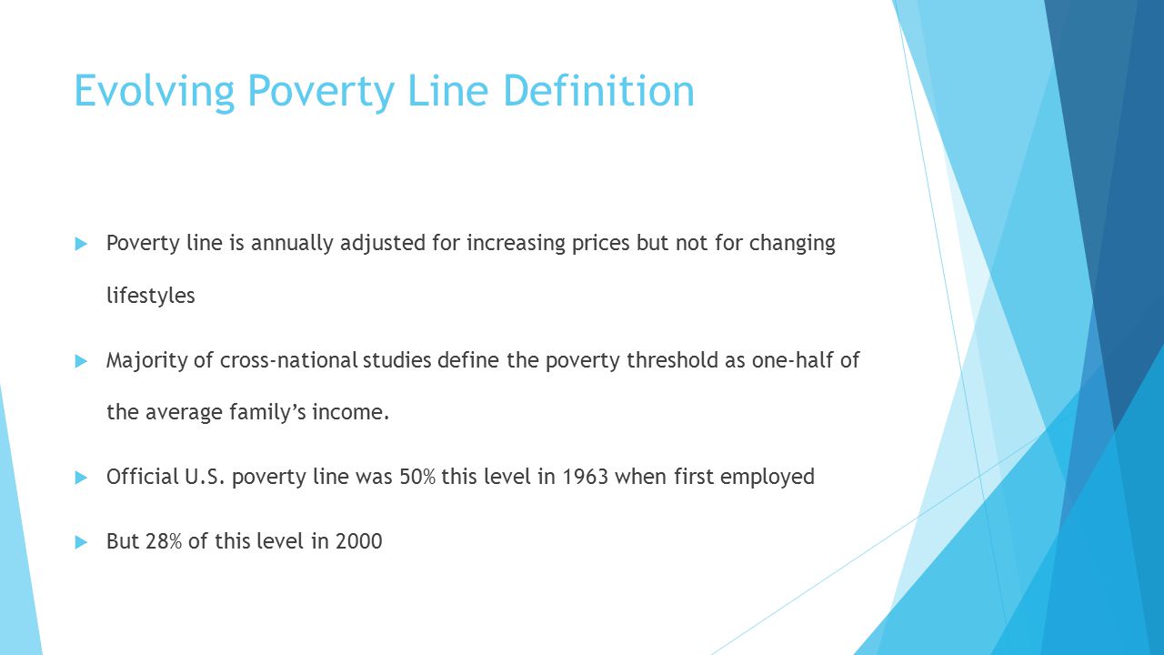 Evolving Poverty Line Definition