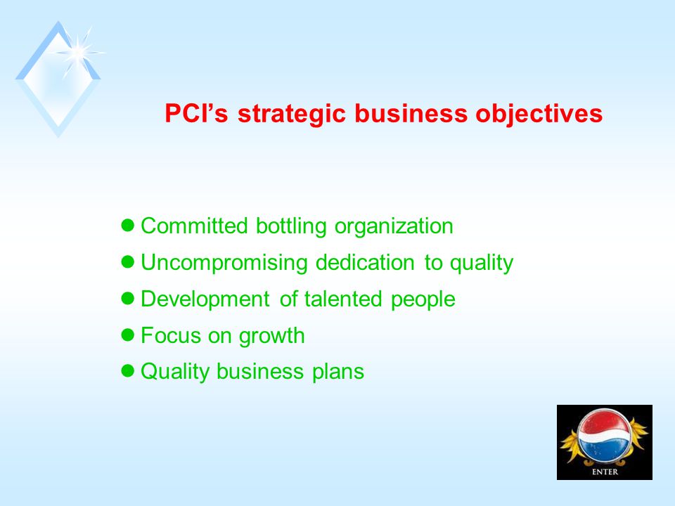 PCI’s strategic business objectives