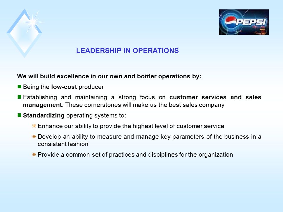 LEADERSHIP IN OPERATIONS