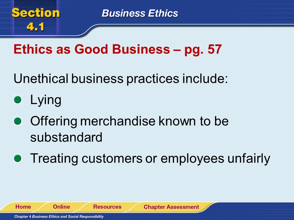 Ethics as Good Business – pg. 57