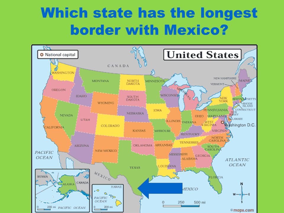 Which state has the longest border with Mexico
