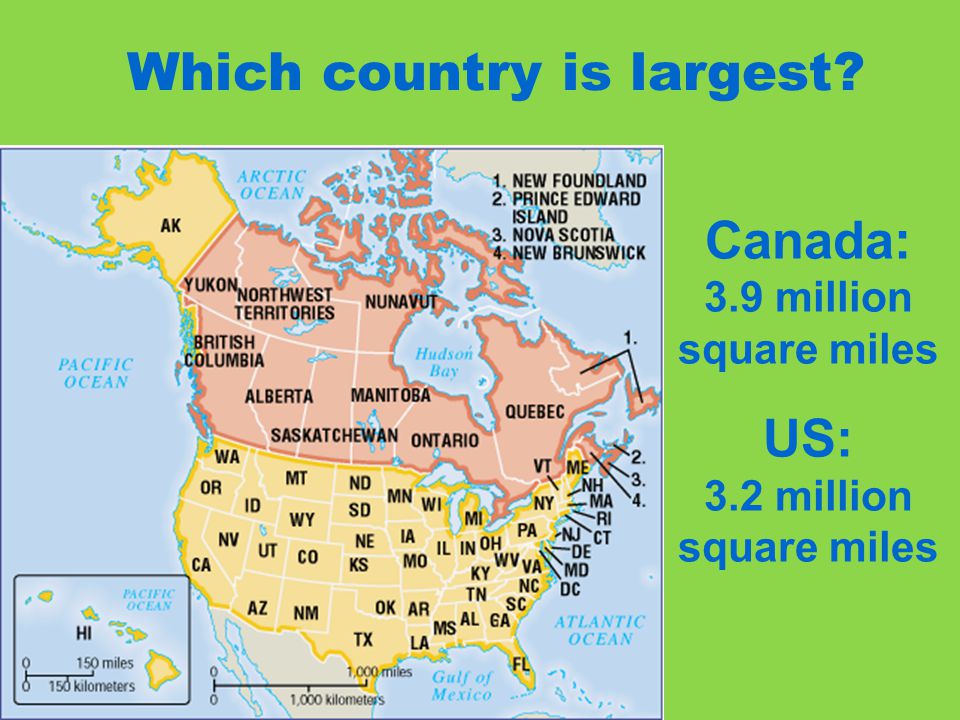 Which country is largest